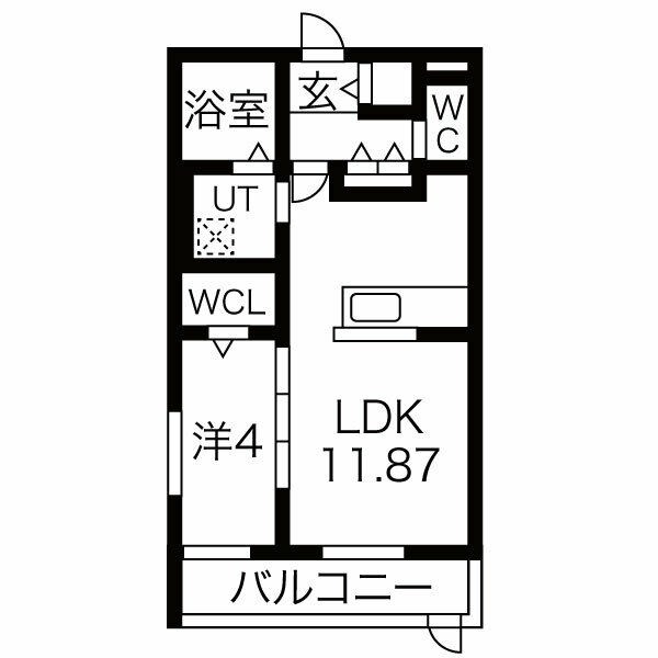 姫路市飾磨区中島のアパートの間取り