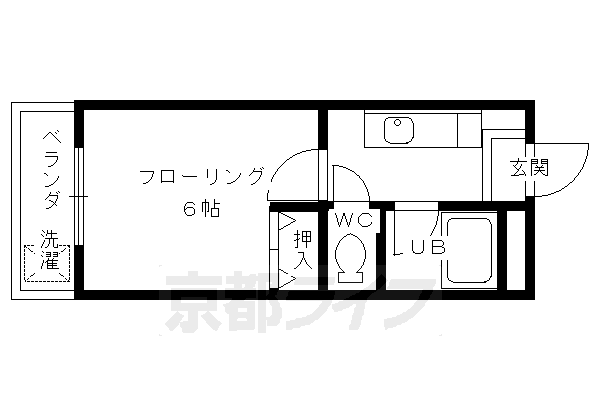 京都市上京区大東町のマンションの間取り