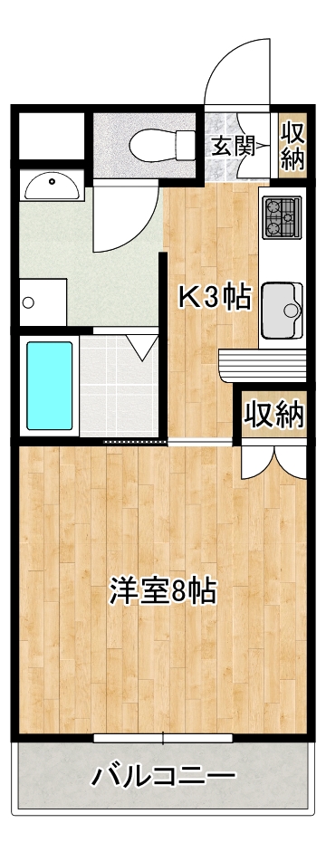 【香美市土佐山田町楠目のマンションの間取り】