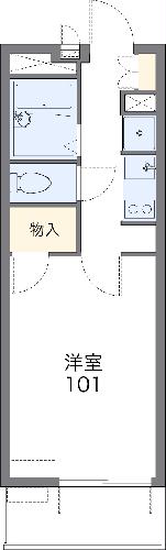 レオパレスルナ５１の間取り