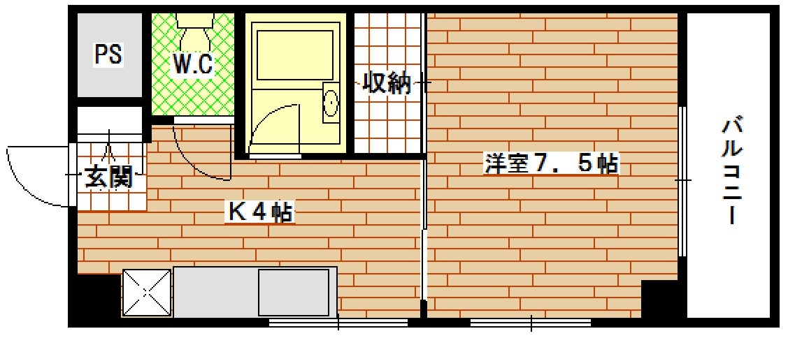 【広島市西区己斐上のマンションの間取り】