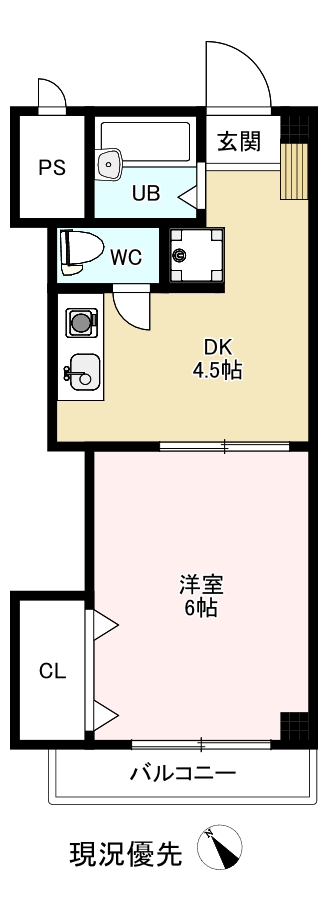 熊本市中央区新大江のマンションの間取り