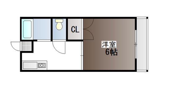 岡山市北区大安寺中町のアパートの間取り