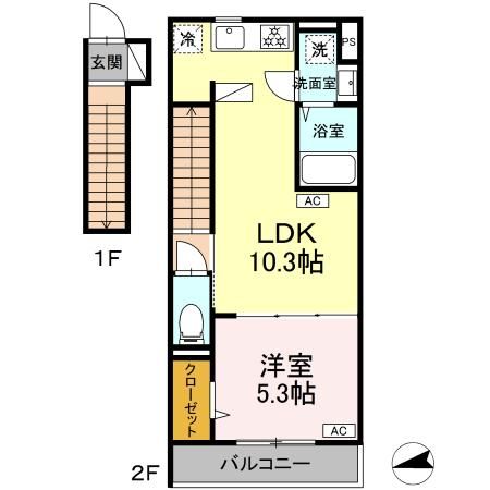 （仮）東野川1丁目PJ　A棟の間取り