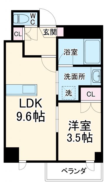 名古屋市東区矢田南のマンションの間取り