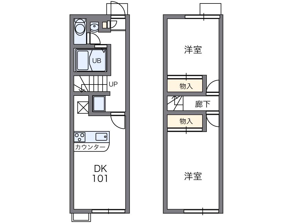 レオパレスあかし大久保弐番館の間取り