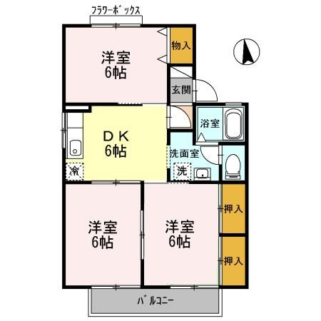 焼津市東小川のアパートの間取り