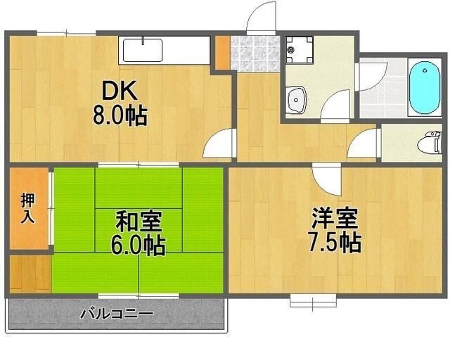 【熊谷市宮本町のマンションの間取り】