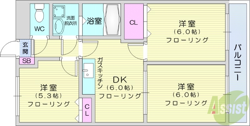 ヴィンテージ桜の間取り