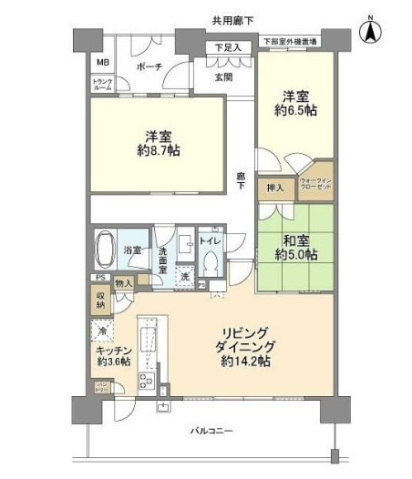 川崎市麻生区はるひ野のマンションの間取り