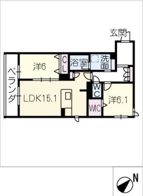 エルパティオ　Ｓ棟の間取り