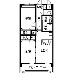 マンションエクレール202の間取り