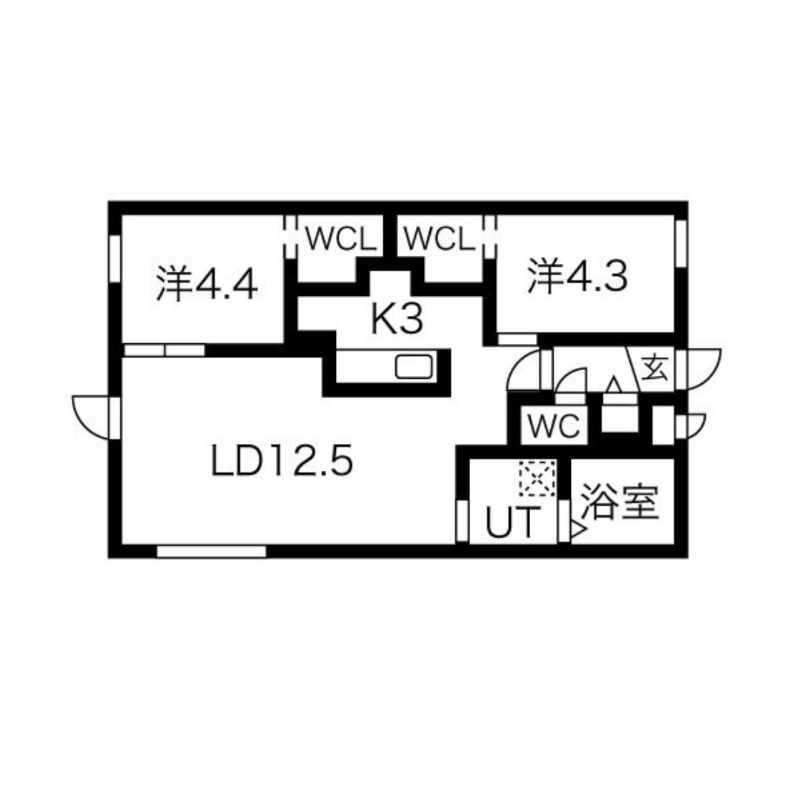 Livease kitamaruyama(リヴィースキタマルヤマ)の間取り