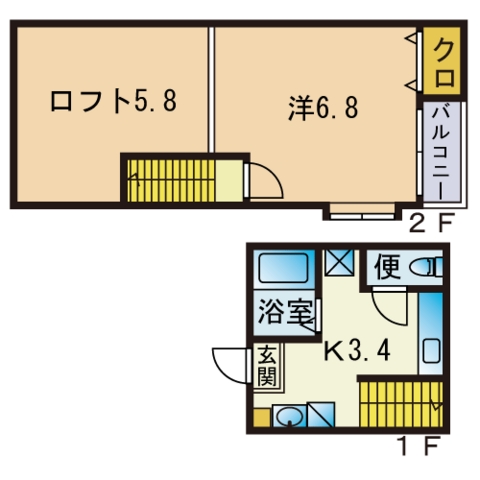 リーベヴィラ姪浜の間取り