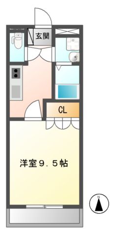 加茂郡川辺町西栃井のアパートの間取り