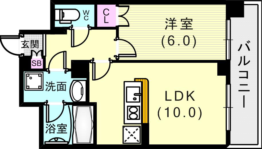 CITY SPIRE新神戸の間取り