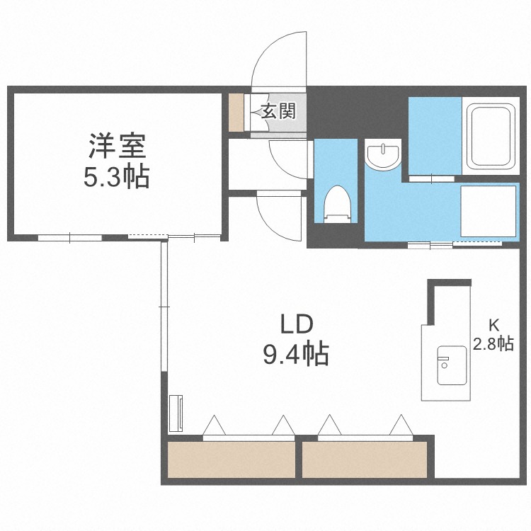 ＢＬＡＮＣ　ＣＡＳＳＥ南９条の間取り