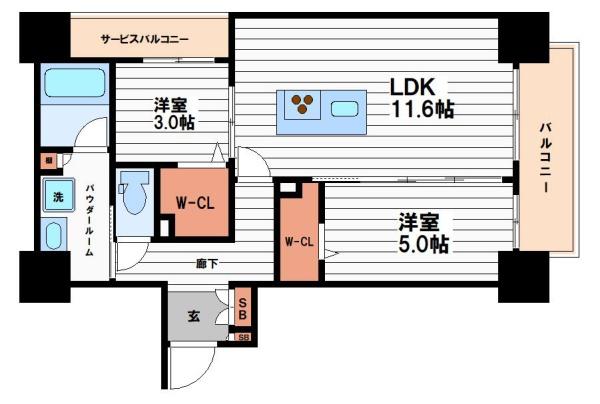 アーバネックス南新町の間取り