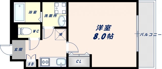 大阪市生野区巽北のアパートの間取り