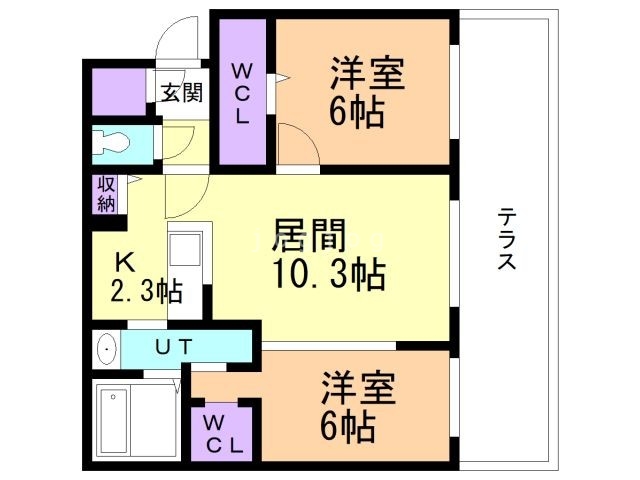 札幌市南区澄川四条のマンションの間取り