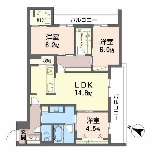 シャーメゾン リバーサイドの間取り