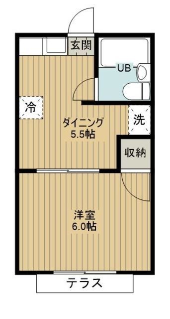 北足立郡伊奈町大字小室のアパートの間取り