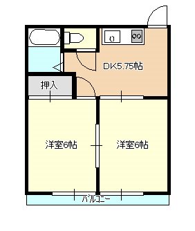 稲敷市稲波のアパートの間取り