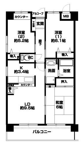 エレガンス寿の間取り