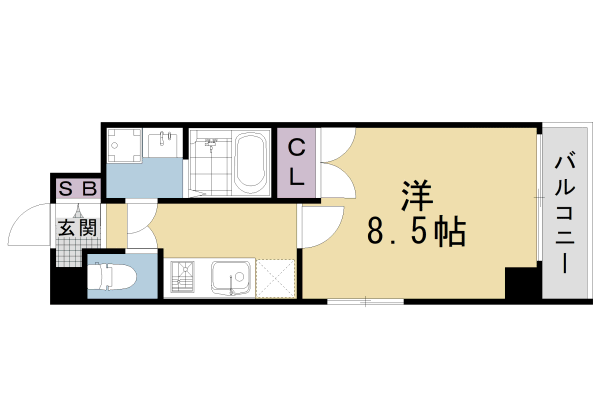 【京都市南区九条町のマンションの間取り】