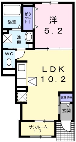 神崎郡福崎町福崎新のアパートの間取り