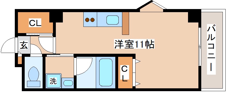 神戸市兵庫区駅南通のマンションの間取り