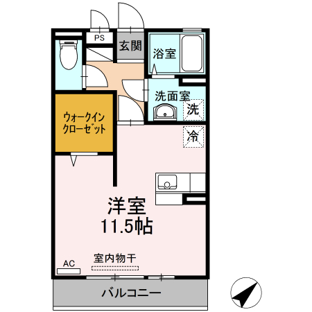 福山市引野町南のアパートの間取り