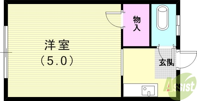 神戸市灘区灘北通のマンションの間取り