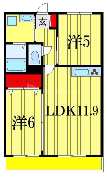 船橋市本町のマンションの間取り