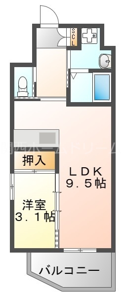 【門真市元町のマンションの間取り】