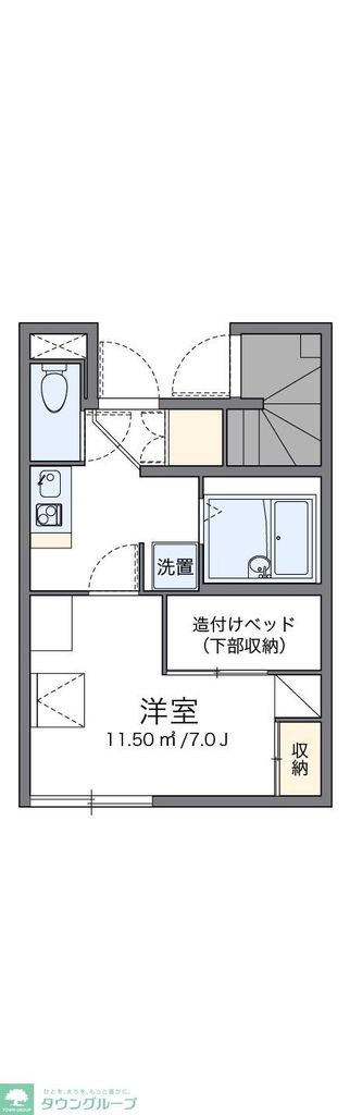 野田市桜台のアパートの間取り