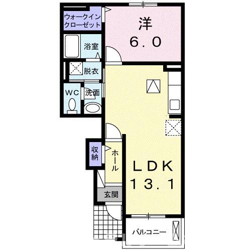 田原市福江町のアパートの間取り