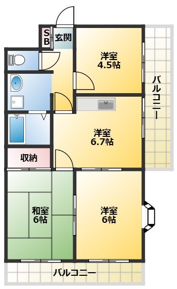 サムソンコートの間取り