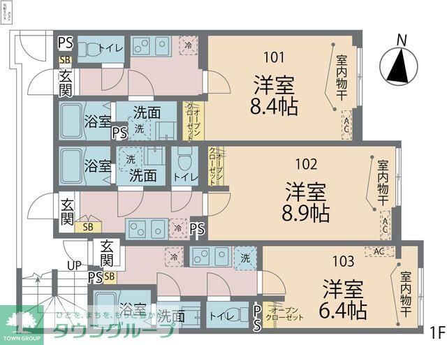 所沢市大字上安松のアパートの間取り