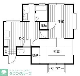 鶴ヶ島市大字上広谷のアパートの間取り