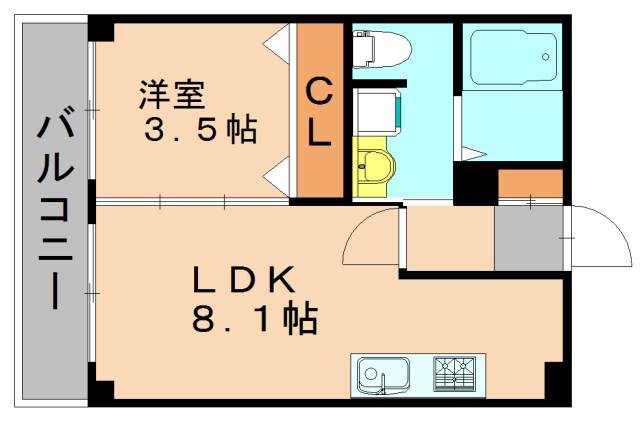 コンダクト福岡東の間取り