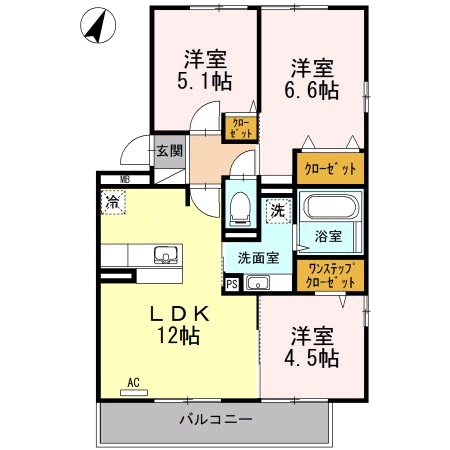 セジュール三代の間取り