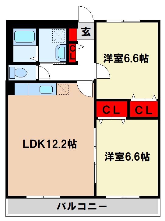 アンプルールクラージュNeoの間取り