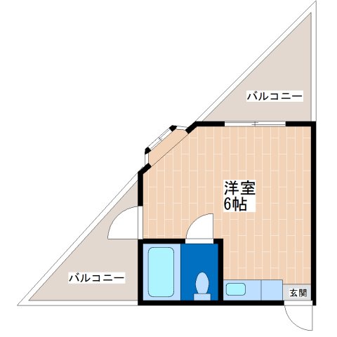 大阪市平野区背戸口のマンションの間取り