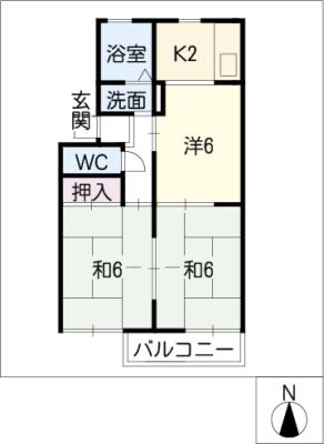 サンライズ庄南の間取り