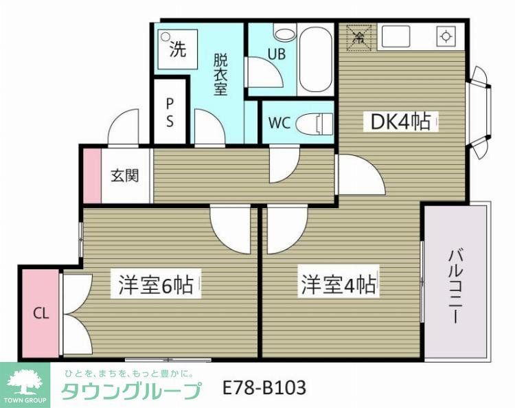 市川市末広のマンションの間取り