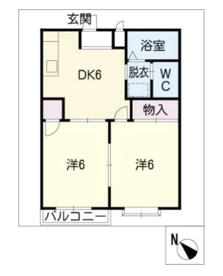 エルディム新栄 Bの間取り