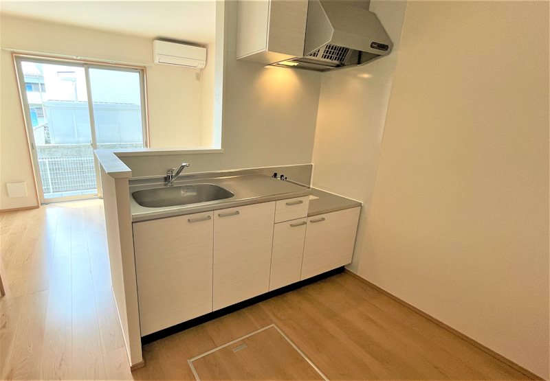 キッチン　おしゃべりしながら料理が出来る対面型キッチンです。