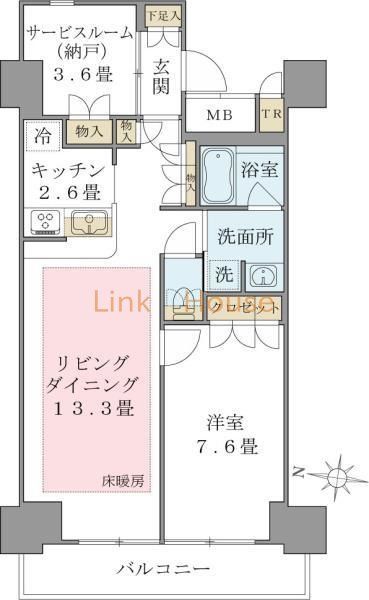 東京メトロ有楽町線 豊洲駅 徒歩13分 14階建 築22年の間取り写真