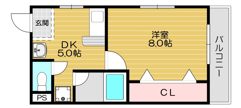 守口市神木町のマンションの間取り